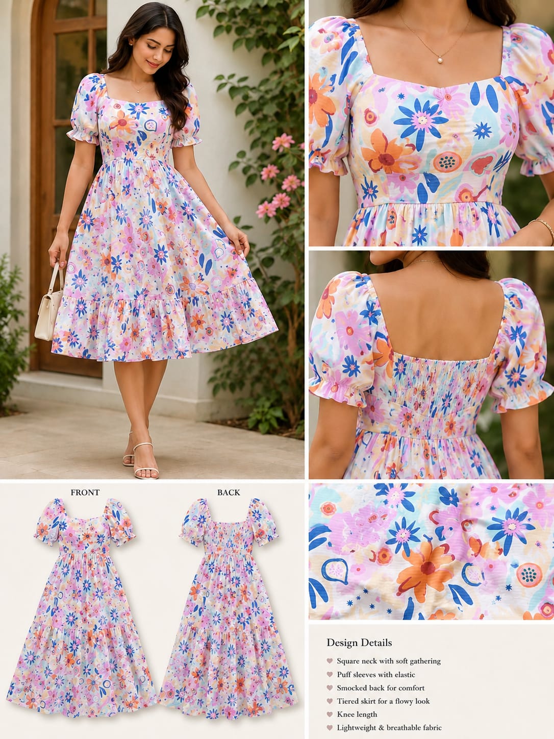 Floral casual frock